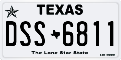 TX license plate DSS6811