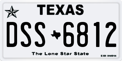 TX license plate DSS6812