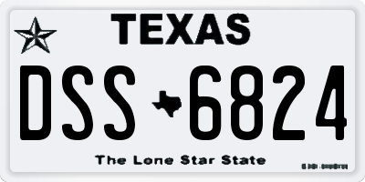 TX license plate DSS6824
