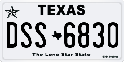 TX license plate DSS6830