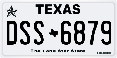 TX license plate DSS6879