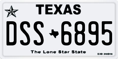 TX license plate DSS6895