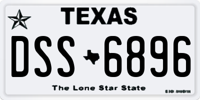 TX license plate DSS6896