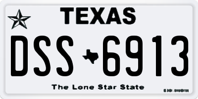 TX license plate DSS6913