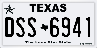 TX license plate DSS6941