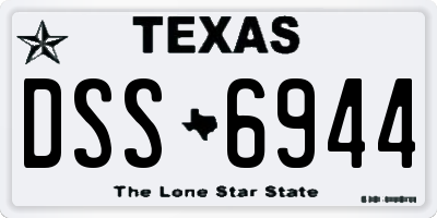 TX license plate DSS6944