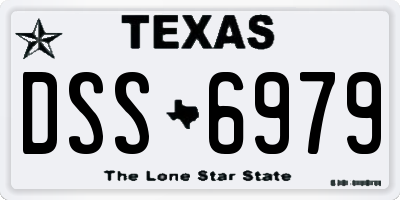 TX license plate DSS6979