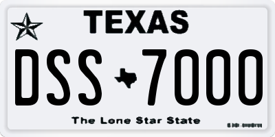 TX license plate DSS7000