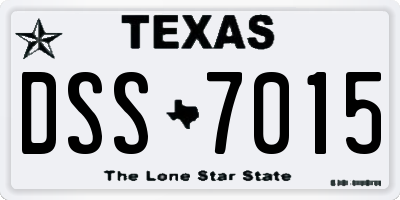 TX license plate DSS7015