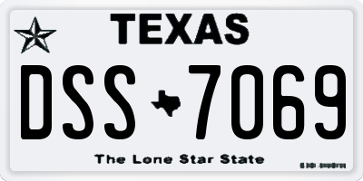 TX license plate DSS7069