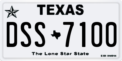 TX license plate DSS7100