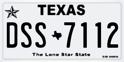 TX license plate DSS7112