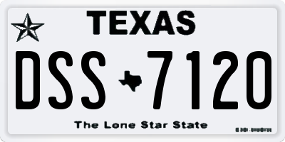 TX license plate DSS7120