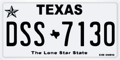TX license plate DSS7130