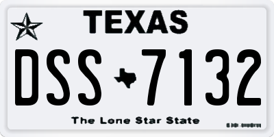 TX license plate DSS7132
