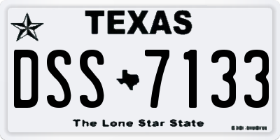 TX license plate DSS7133