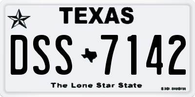 TX license plate DSS7142