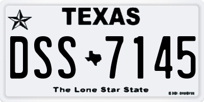 TX license plate DSS7145