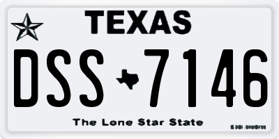 TX license plate DSS7146