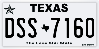 TX license plate DSS7160