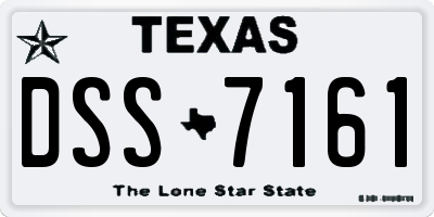 TX license plate DSS7161
