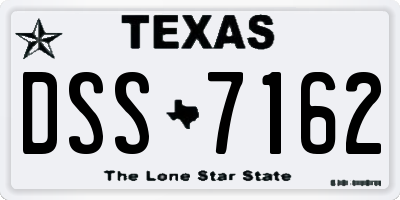TX license plate DSS7162