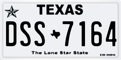 TX license plate DSS7164