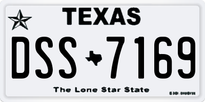 TX license plate DSS7169