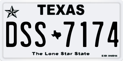 TX license plate DSS7174