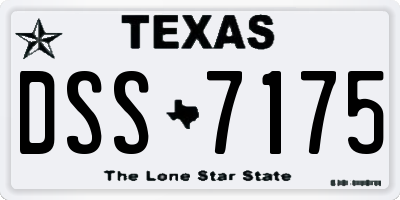 TX license plate DSS7175