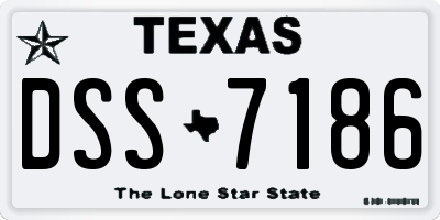 TX license plate DSS7186