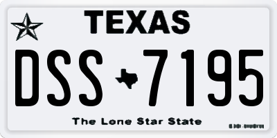 TX license plate DSS7195