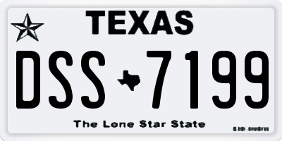 TX license plate DSS7199