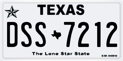 TX license plate DSS7212