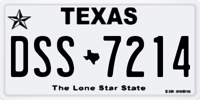 TX license plate DSS7214