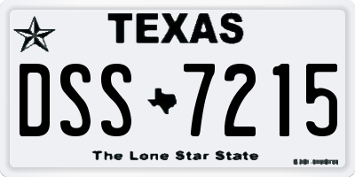 TX license plate DSS7215