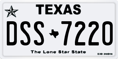 TX license plate DSS7220
