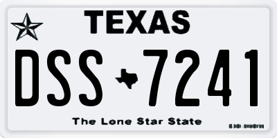 TX license plate DSS7241