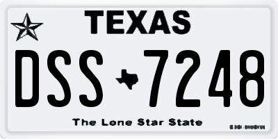TX license plate DSS7248
