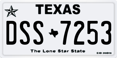 TX license plate DSS7253
