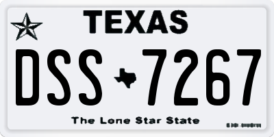 TX license plate DSS7267