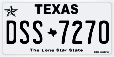 TX license plate DSS7270
