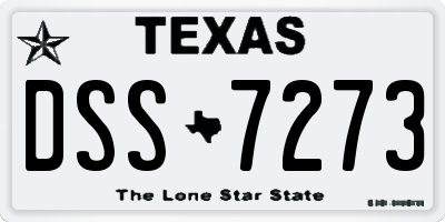 TX license plate DSS7273