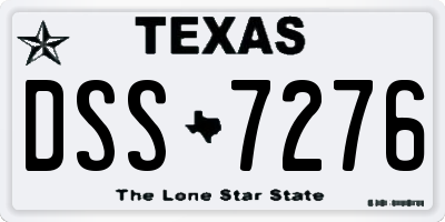 TX license plate DSS7276