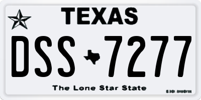TX license plate DSS7277