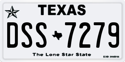 TX license plate DSS7279