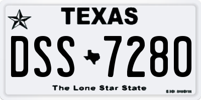TX license plate DSS7280