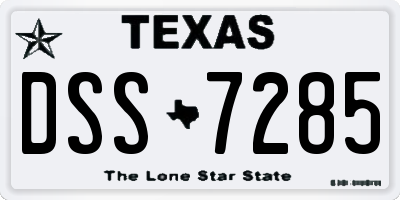 TX license plate DSS7285
