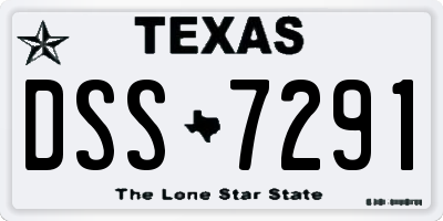 TX license plate DSS7291