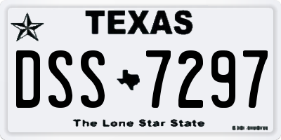 TX license plate DSS7297
